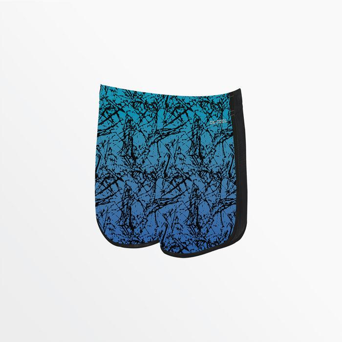 Capelli WOMEN'S DISTRESSED OMBRE 2-TONE RUNNING SHORTS Turquoise