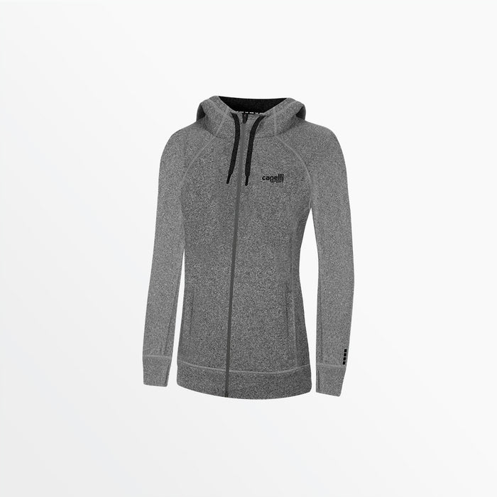 capelli WOMEN'S ESSENTIAL HEATHER ZIP UP HOODIE Dark Heather Grey