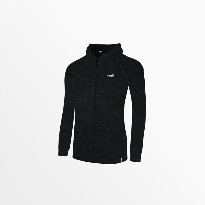 capelli WOMEN'S HEATHERED ZIP UP HOODIE Heather Black