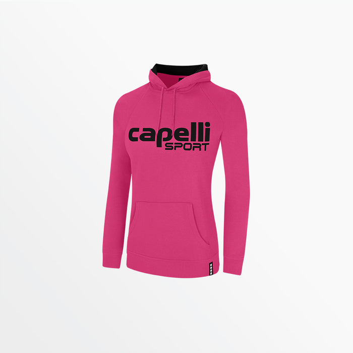capelli WOMEN'S LOGO FLEECE RAGLAN PULLOVER HOODIE Pink