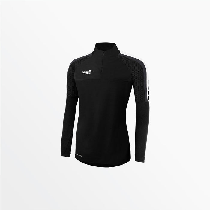 capelli WOMEN'S MADISON 1/4 ZIP TECHNICAL TRAINING TOP Black