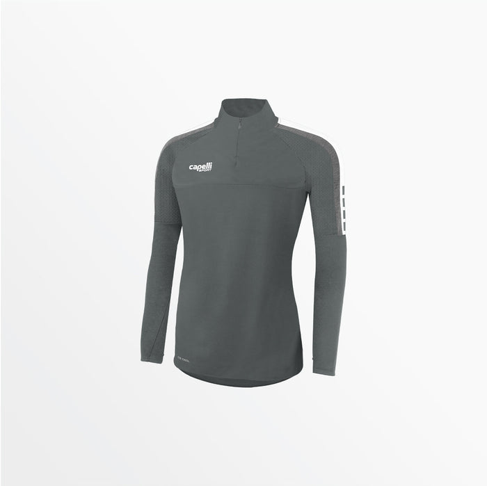 capelli WOMEN'S MADISON 1/4 ZIP TECHNICAL TRAINING TOP Medium Grey