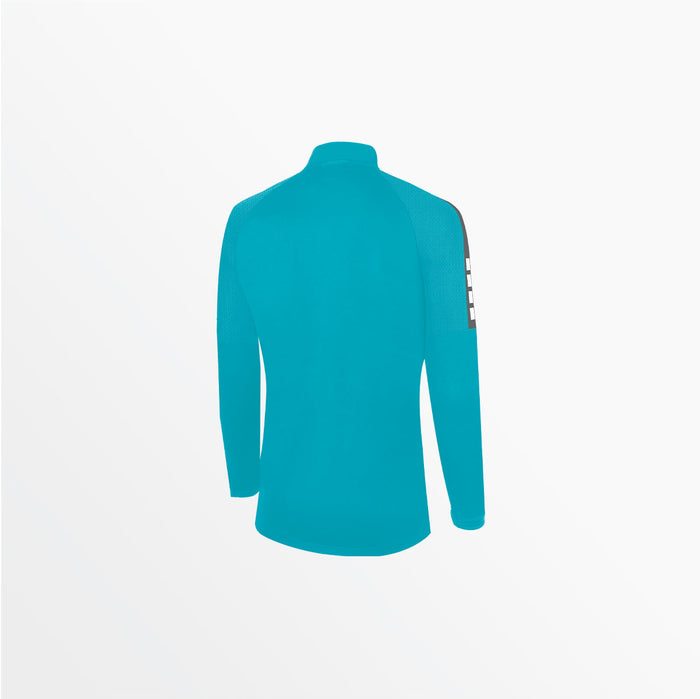Capelli WOMEN'S MADISON 1/4 ZIP TECHNICAL TRAINING TOP Turquoise Medium Grey