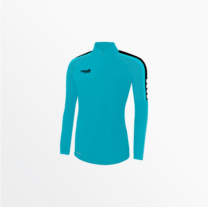 capelli WOMEN'S MADISON 1/4 ZIP TECHNICAL TRAINING TOP Turquoise