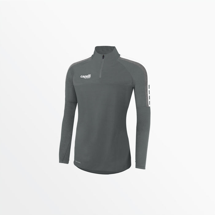 capelli WOMEN'S MADISON PIQUE 1/4 ZIP TOP Medium Grey