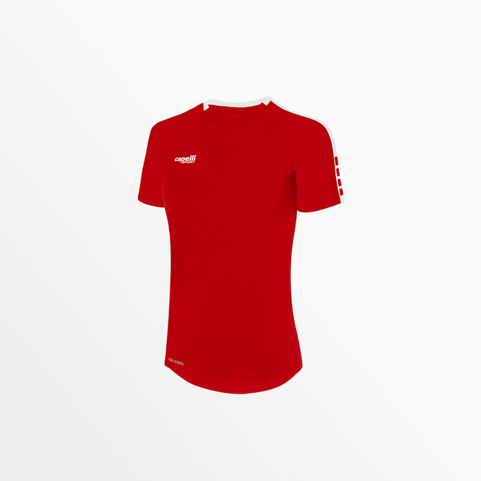 capelli WOMEN'S MADISON SHORT SLEEVE TRAINING TOP Red