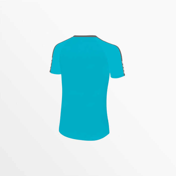 Capelli WOMEN'S MADISON SHORT SLEEVE TRAINING TOP Turquoise Medium Grey
