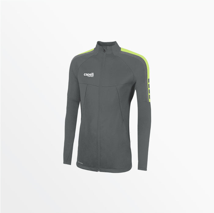 capelli WOMEN'S MADISON TRAINING JACKET Medium Grey Lime