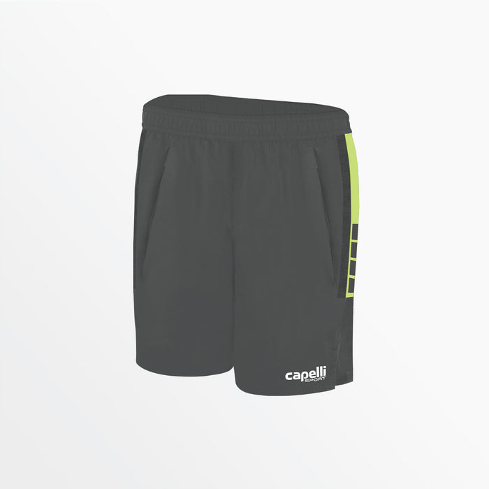 capelli WOMEN'S MADISON TRAINING SHORTS Medium Grey Lime