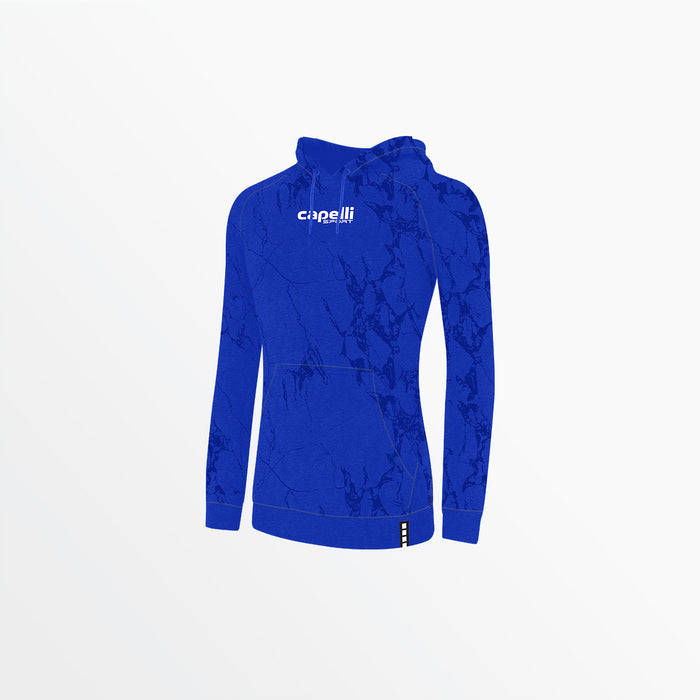 capelli WOMEN'S MARBLE FRENCH TERRY PULLOVER HOODIE