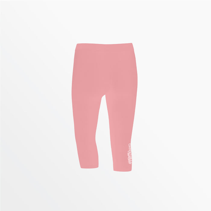 Capelli WOMEN'S MID RISE LOGO 3/4 COTTON LEGGINGS Blush