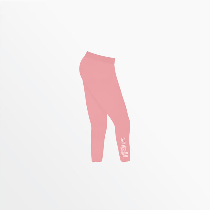 Capelli WOMEN'S MID RISE LOGO 3/4 COTTON LEGGINGS Blush