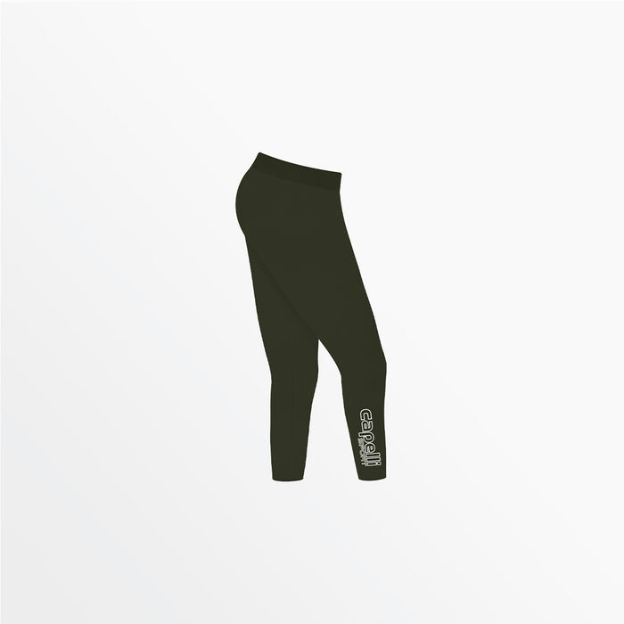 Capelli WOMEN'S MID RISE LOGO 3/4 COTTON LEGGINGS Dark Green