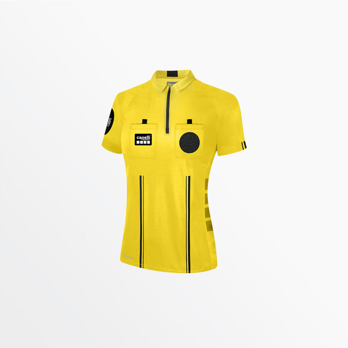 capelli WOMEN'S OFFICIAL REFEREE 1/4 ZIP SHORT SLEEVE JERSEY Referee Yellow