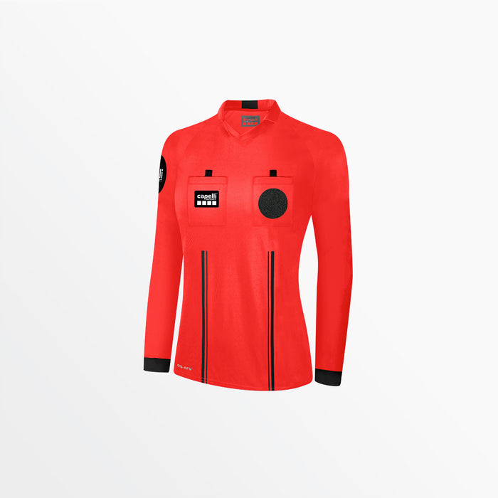 capelli WOMEN'S OFFICIAL REFEREE V-NECK LONG SLEEVE JERSEY Referee Red