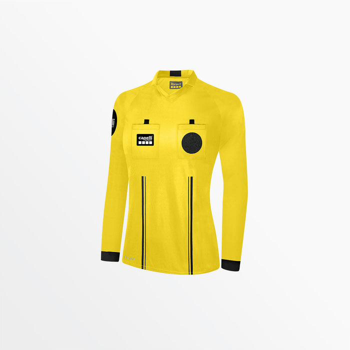 capelli WOMEN'S OFFICIAL REFEREE V-NECK LONG SLEEVE JERSEY Referee Yellow