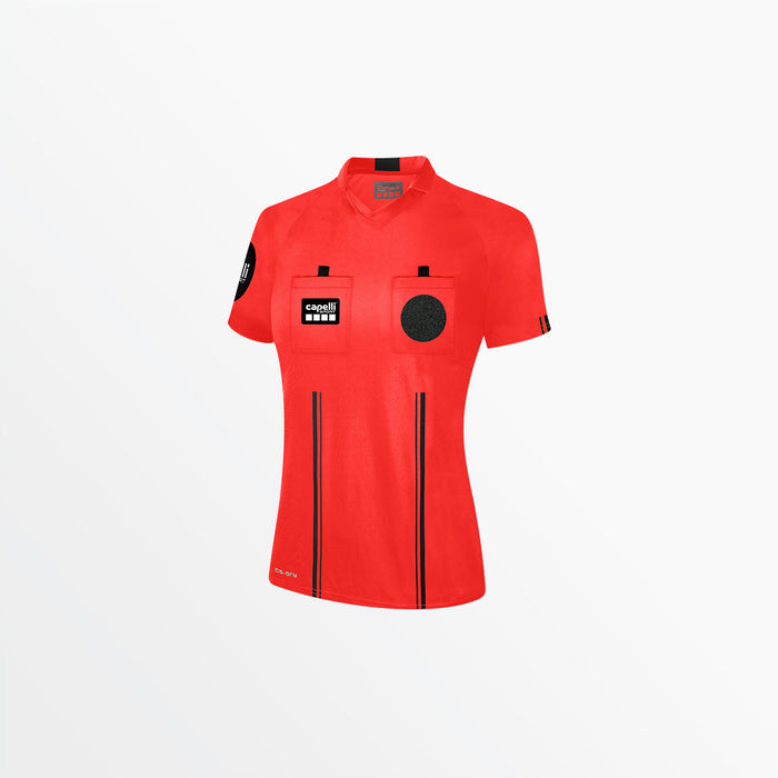capelli WOMEN'S OFFICIAL REFEREE V-NECK SHORT SLEEVE JERSEY Referee Red