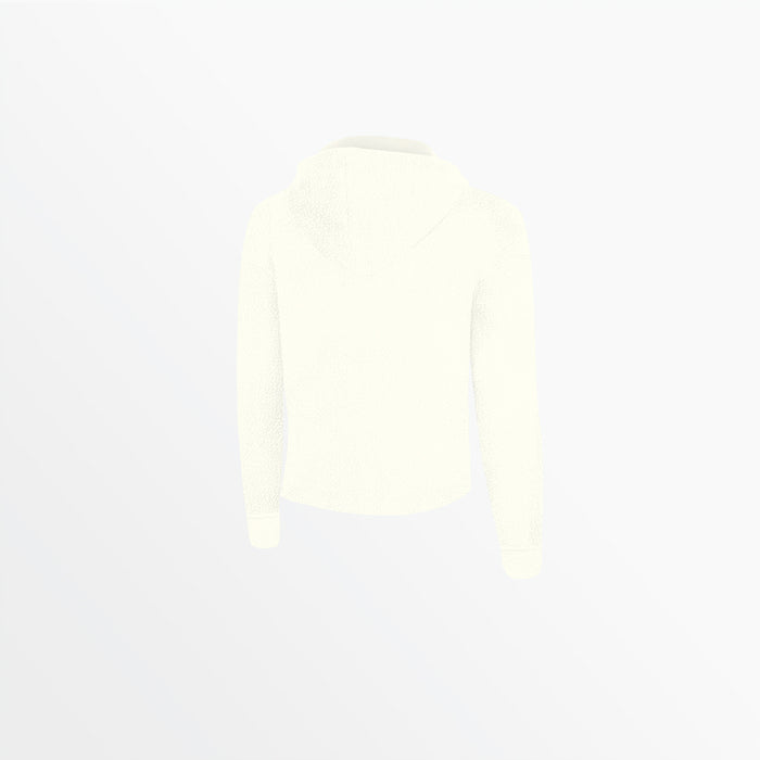 Capelli WOMEN'S SHERPA CROPPED PULLOVER HOODIE Coconut