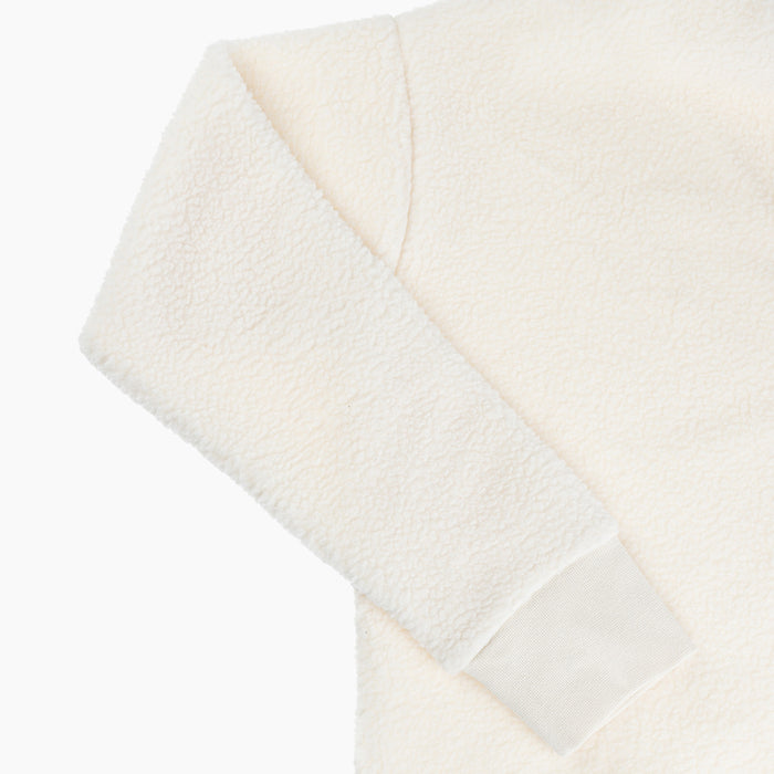 Capelli WOMEN'S SHERPA CROPPED PULLOVER HOODIE Coconut
