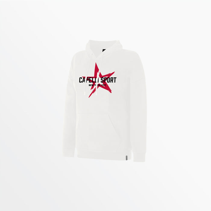 capelli WOMEN'S STRIKE STAR PULLOVER HOODIE Off White Red
