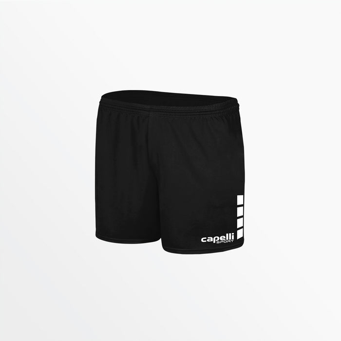 capelli WOMEN'S TEAM MATCH SHORTS WITH 3'' INSEAM AND CUBES Black