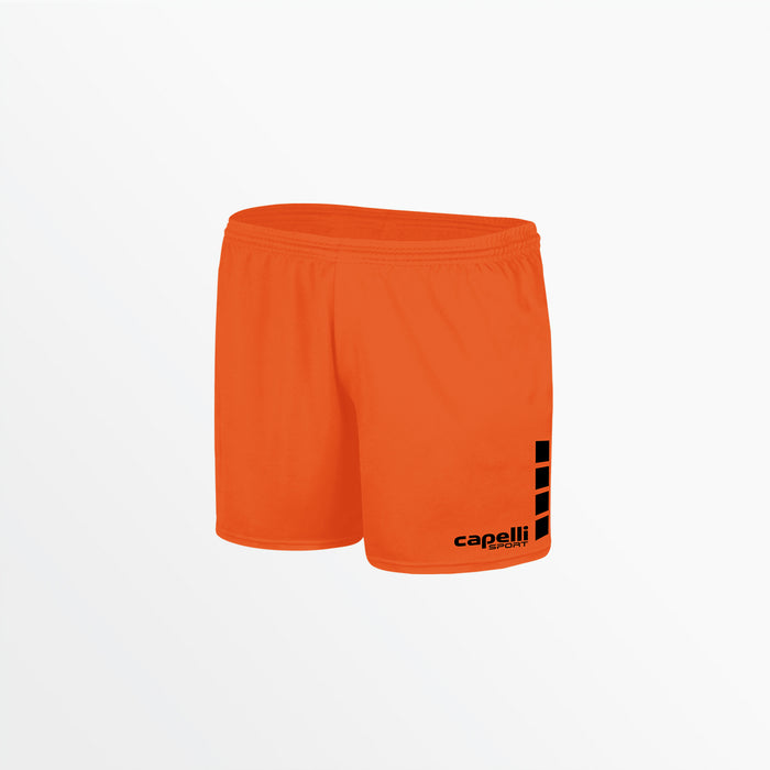 capelli WOMEN'S TEAM MATCH SHORTS WITH 3'' INSEAM AND CUBES Team Orange