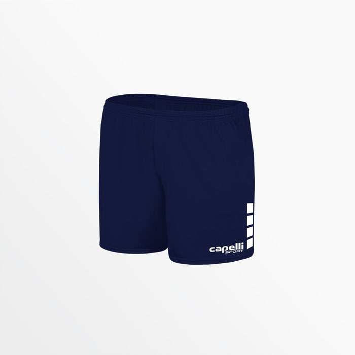 capelli WOMEN'S TEAM MATCH SHORTS WITH 3'' INSEAM AND CUBES Navy