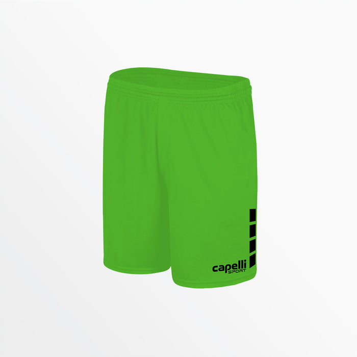 capelli WOMEN'S TEAM MATCH SHORTS WITH 5" INSEAM AND 4-CUBES Power Green