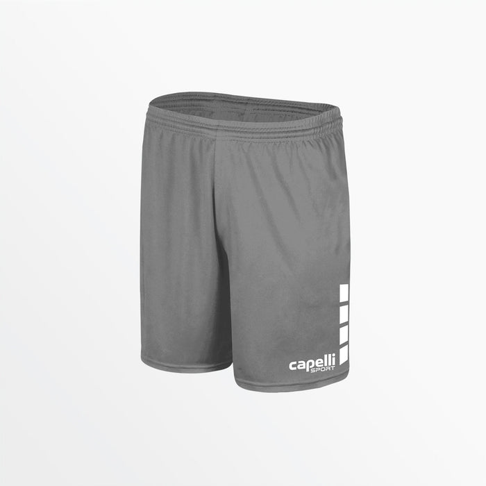 capelli WOMEN'S TEAM MATCH SHORTS WITH 5" INSEAM AND 4-CUBES Light Grey