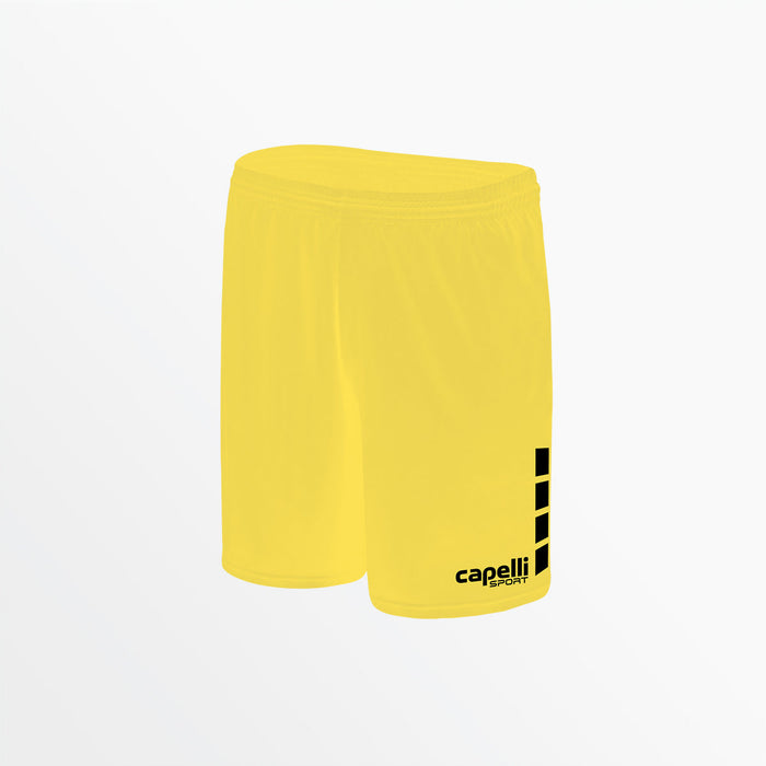 capelli WOMEN'S TEAM MATCH SHORTS WITH 5" INSEAM AND 4-CUBES Team Yellow