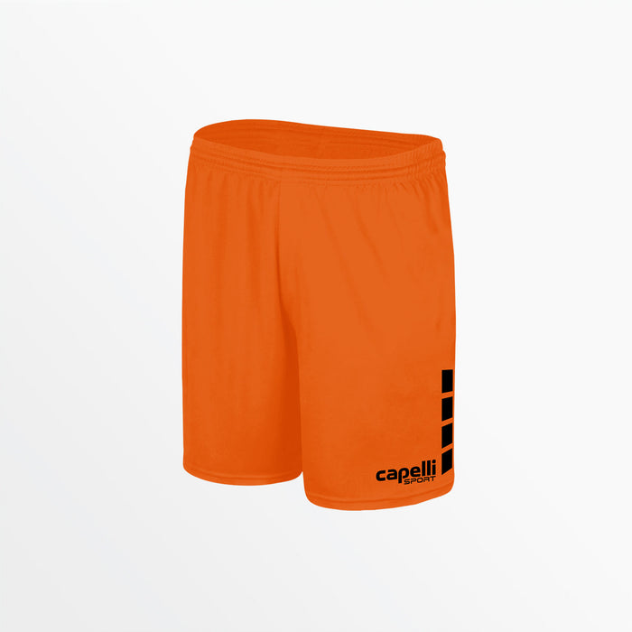capelli WOMEN'S TEAM MATCH SHORTS WITH 5" INSEAM AND 4-CUBES Team Orange Black