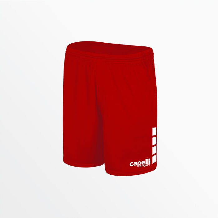 capelli WOMEN'S TEAM MATCH SHORTS WITH 5" INSEAM AND 4-CUBES Red