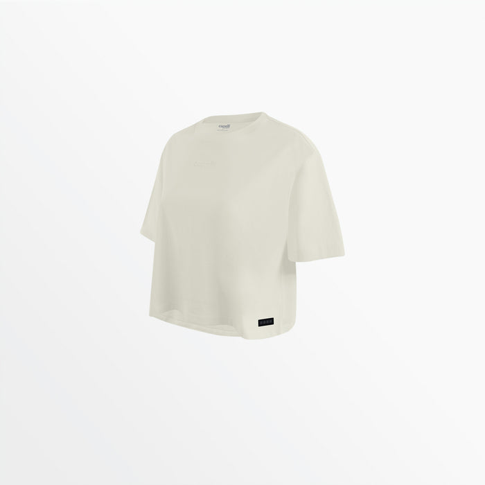 capelli WOMEN'S TONAL CROPPED OVERSIZED TEE Coconut