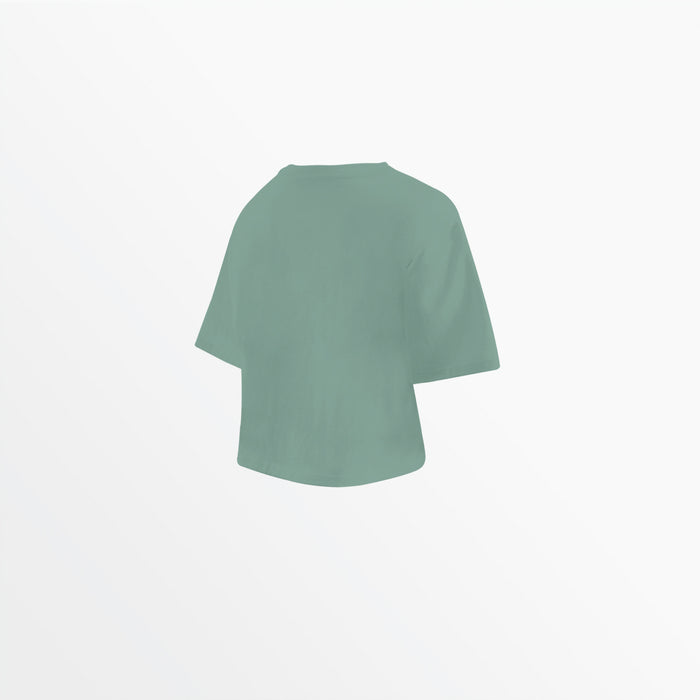 Capelli WOMEN'S TONAL CROPPED OVERSIZED TEE Sea Green