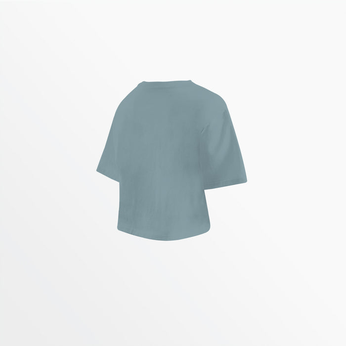 Capelli WOMEN'S TONAL CROPPED OVERSIZED TEE Slate Blue