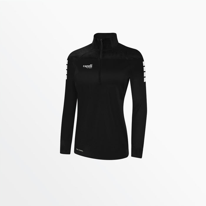 capelli WOMEN'S TRIBECA 1/4 ZIP TRAINING JACKET Black
