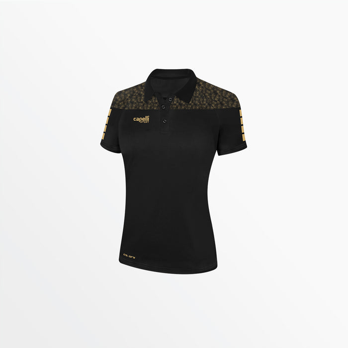 capelli WOMEN'S TRIBECA POLY POLO Black Bright Gold