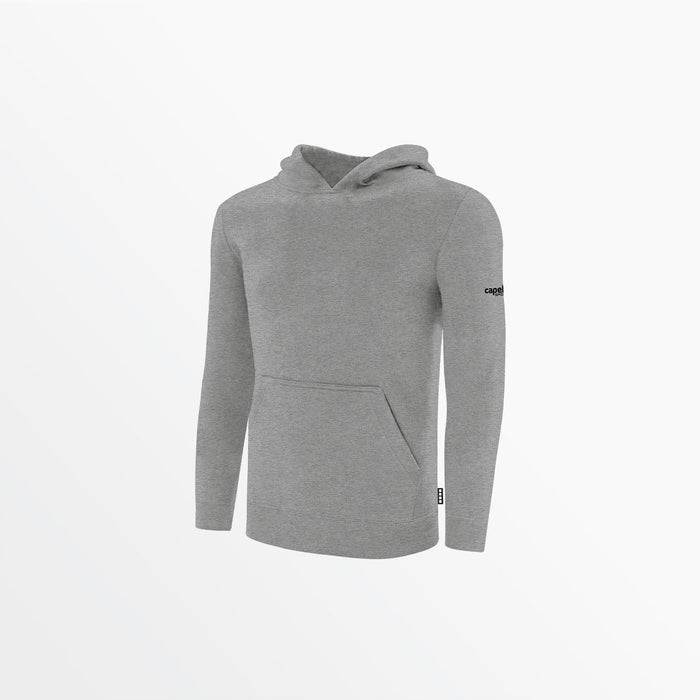 capelli YOUTH BASICS FLEECE PULLOVER HOODIE WITH SLEEVE LOGO Light Heather Grey