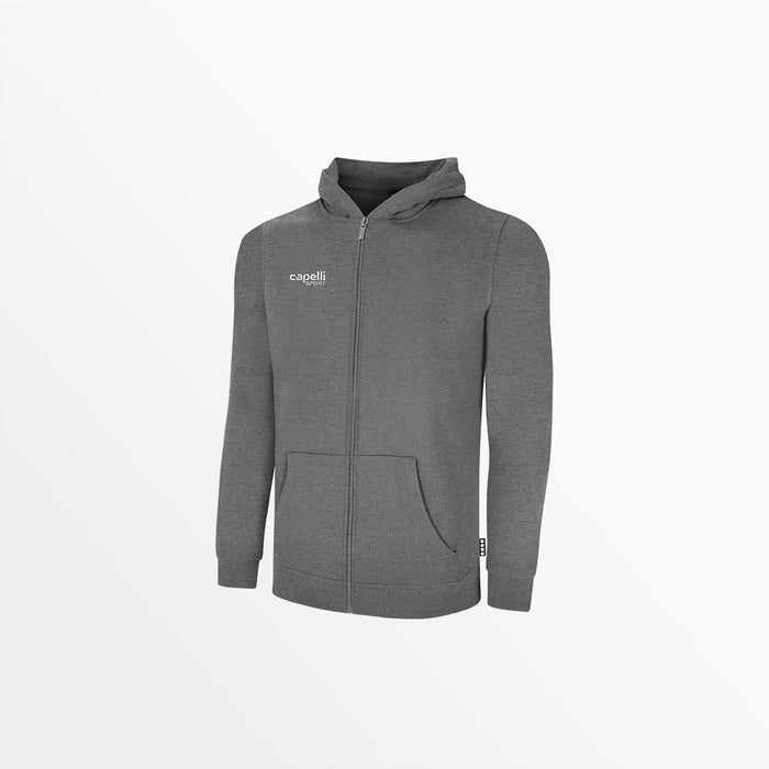 capelli YOUTH BASICS FLEECE ZIP UP HOODIE Dark Heather Grey