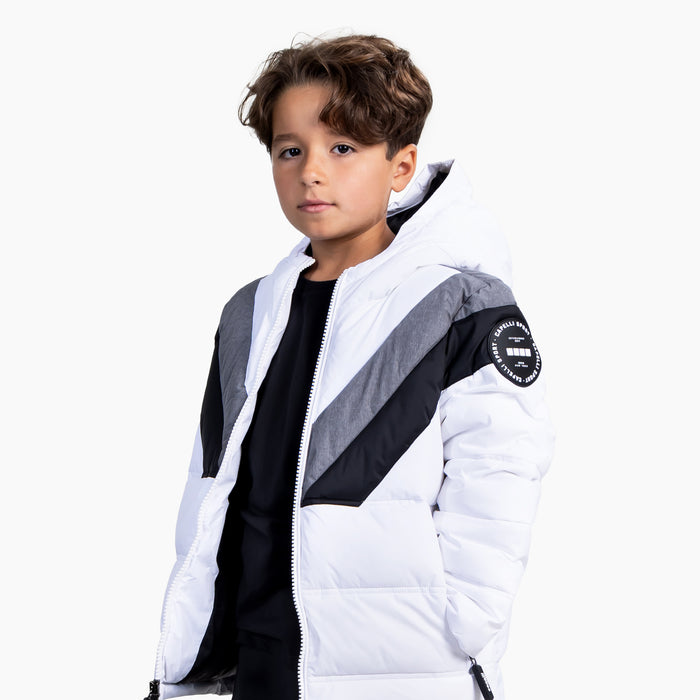 capelli YOUTH COLOR BLOCKED WINTER JACKET White Light Grey