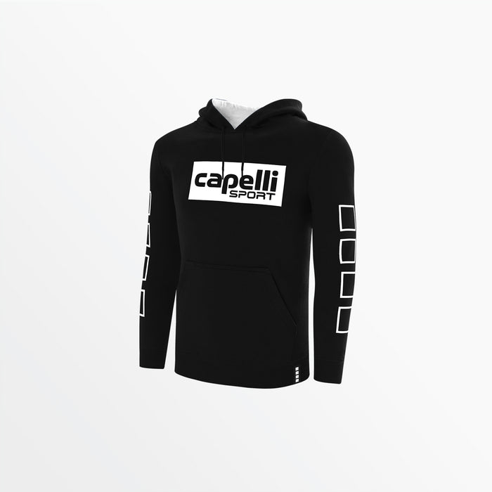 capelli YOUTH FLEECE HOODIE WITH LOGO AND 4 CUBE SLEEVES Black