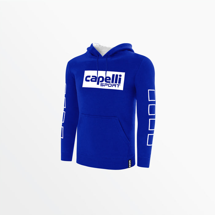 capelli YOUTH FLEECE HOODIE WITH LOGO AND 4 CUBE SLEEVES Royal Blue