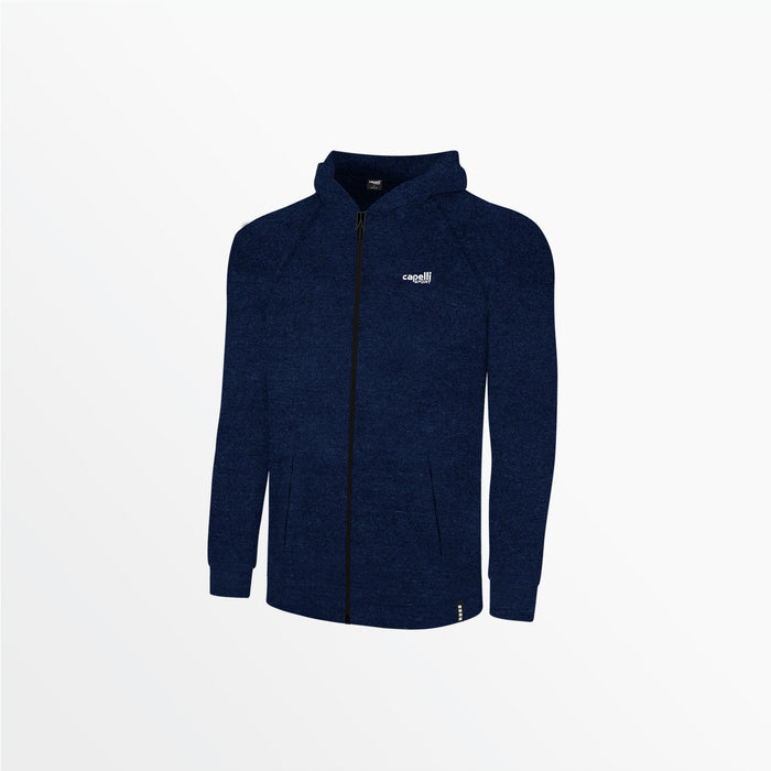 capelli YOUTH HEATHERED ZIP UP HOODIE Heather Dark Navy