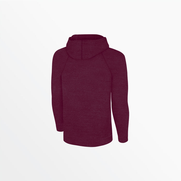 Capelli YOUTH HEATHERED ZIP UP HOODIE Heather Maroon