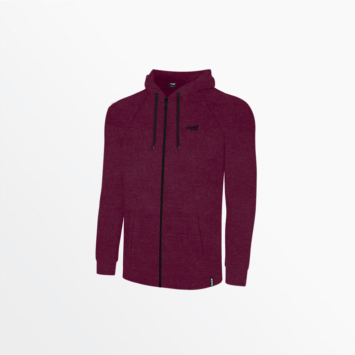 capelli YOUTH HEATHERED ZIP UP HOODIE Heather Maroon