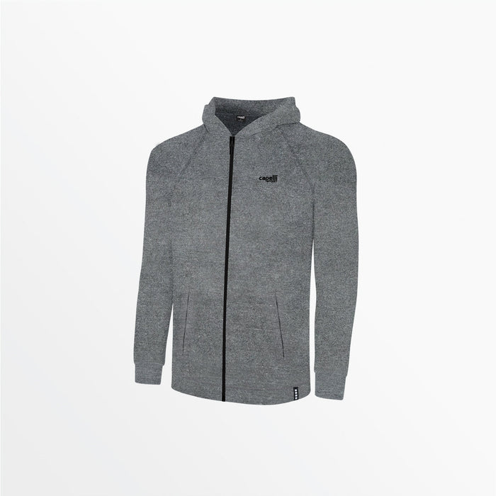 capelli YOUTH HEATHERED ZIP UP HOODIE Heather Medium Grey