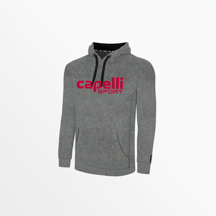 capelli YOUTH LOGO HEATHER PULLOVER HOODIE Dark Heather Grey Red