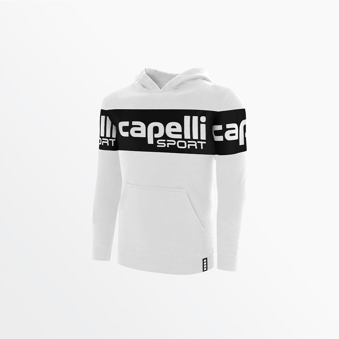 capelli YOUTH LOGO STRIPE FLEECE PULLOVER HOODIE White