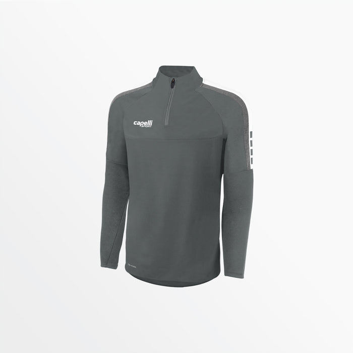 capelli YOUTH MADISON PIQUE 1/4 ZIP TOP Medium Grey