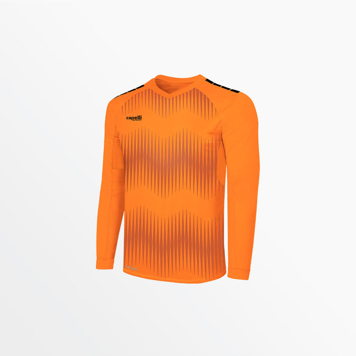 capelli YOUTH MADISON STATIC ⅠⅠ LONG SLEEVE GOALKEEPER JERSEY WITH PADDING Neon Orange